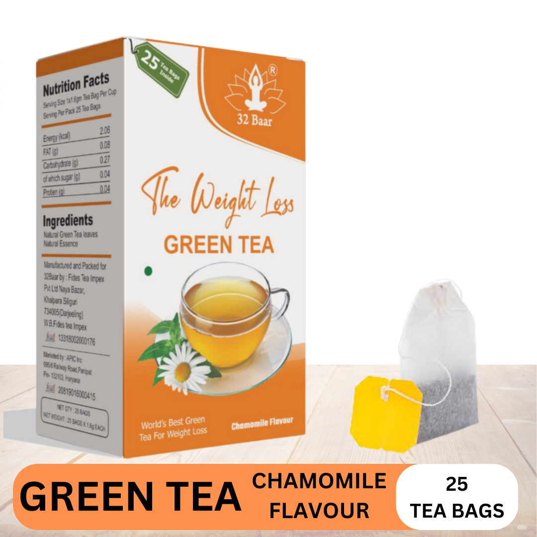 32 Baar Chamomile Flavour Tea Bags (25 Tea Bags)