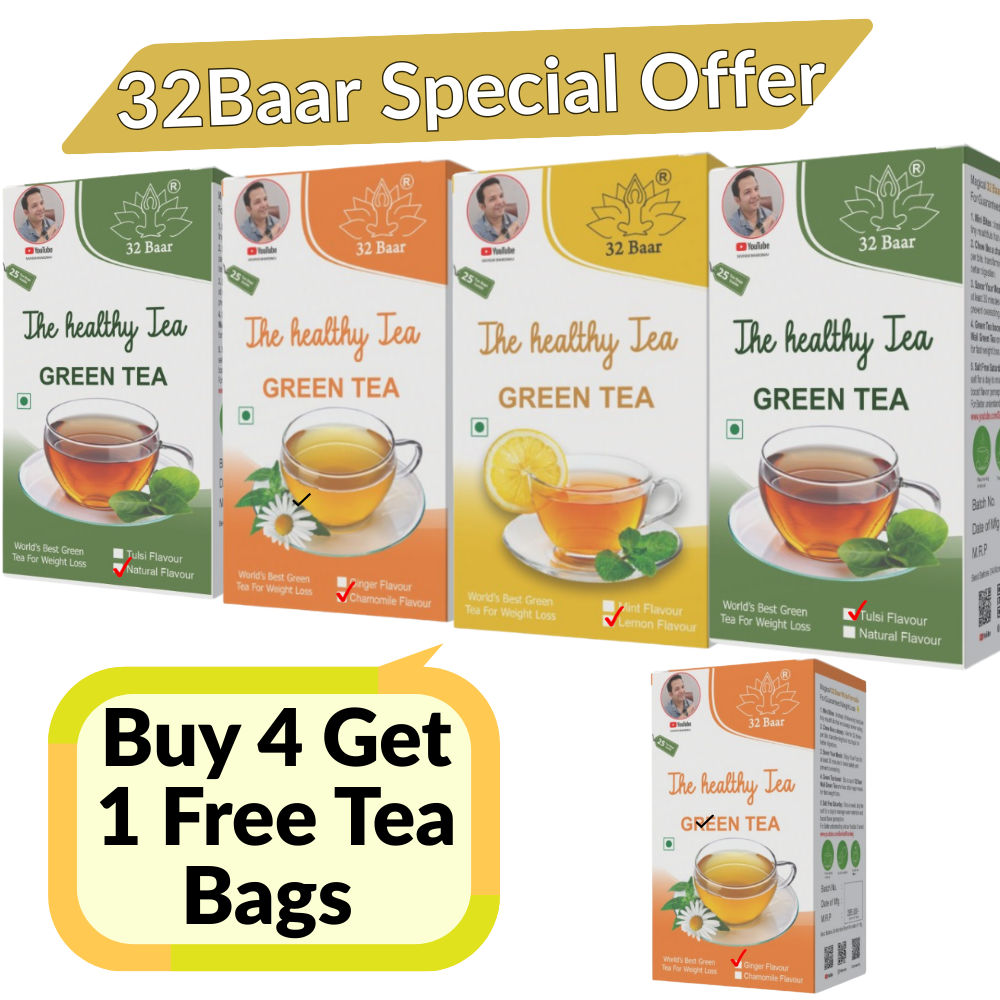 Special offer Buy 4 Get 1 Free Green Tea Bags