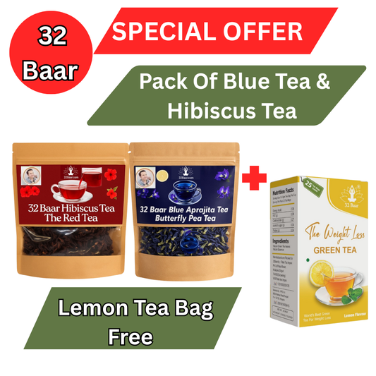 OFFER OFFER  Blue Aprajita tea & Red Hibiscus Tea with Lemon green tea bags free