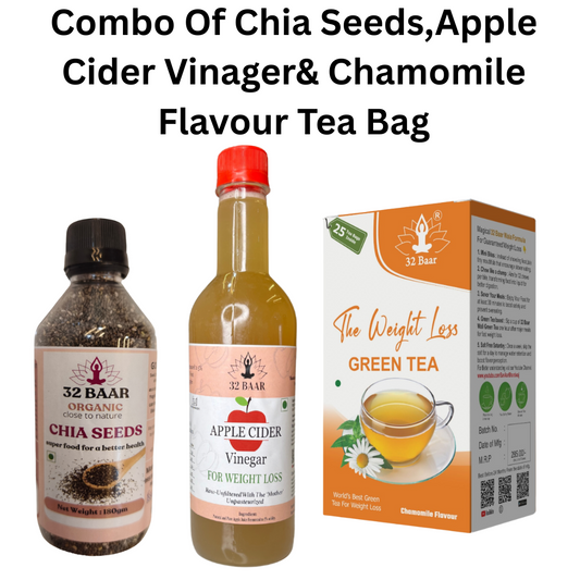 Combo Of Chia Seeds, Apple Cider Vinegar & Chamomile Flavour