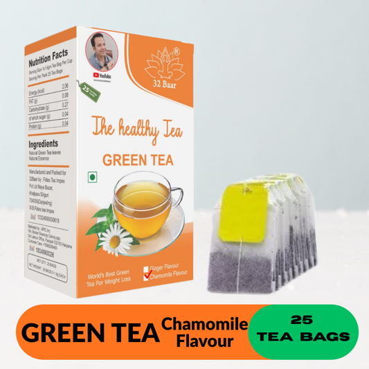 32 Baar Chamomile Flavour Tea Bags (25 Tea Bags)