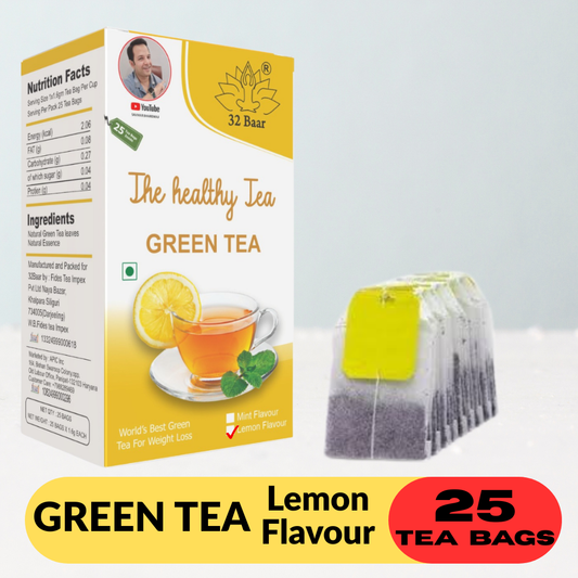 32 Baar Lemon Flavour Tea Bags (25 Tea Bags)