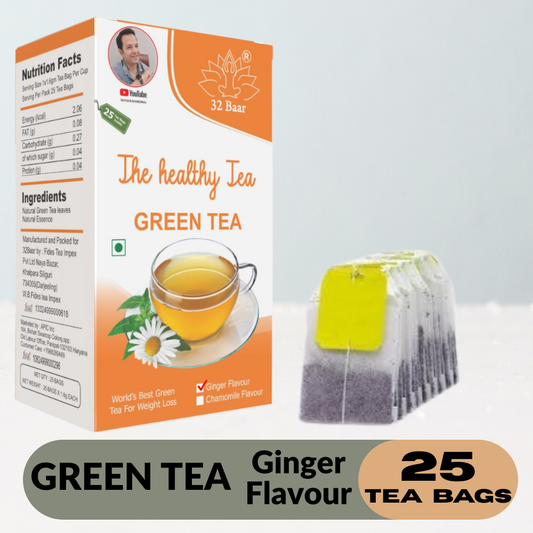 32 Baar Ginger Flavour Tea Bags (25 Tea Bags)