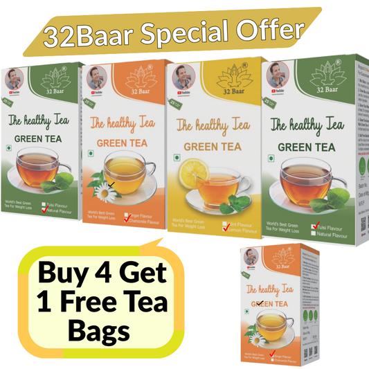 Special offer Buy 4 Get 1 Free Green Tea Bags