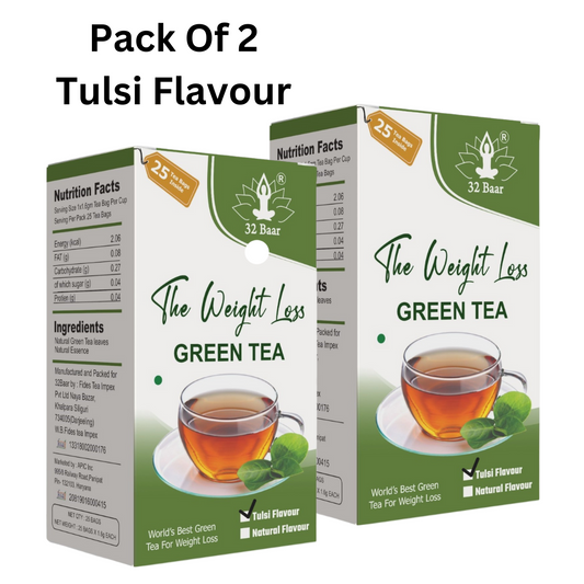 32 Baar Pack Of 2 Tulsi Green Tea Bags ( Total 50 Tea Bags)