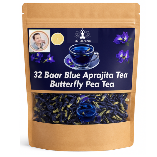 32 Baar Blue Aprajita Tea – Butterfly Pea Flower Tea for Weight Loss