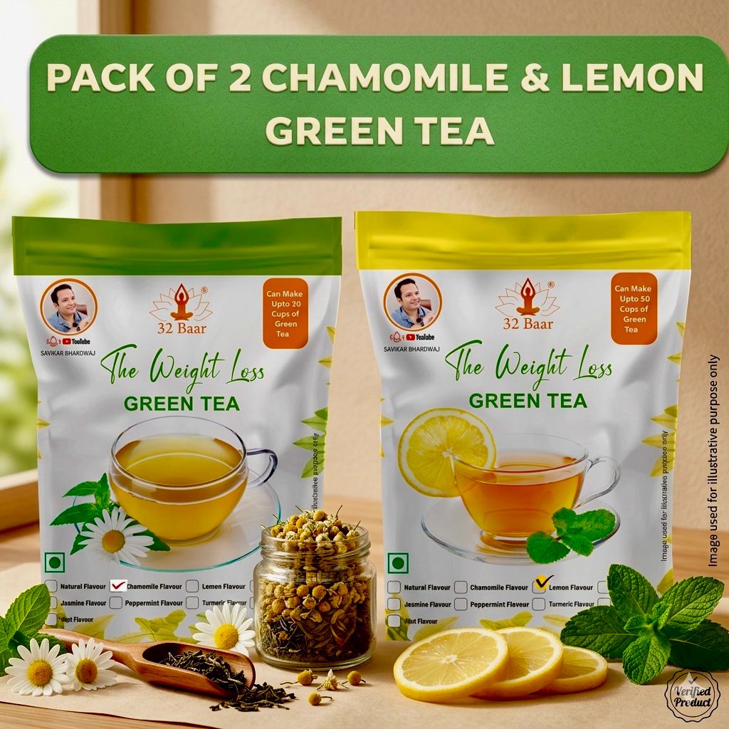 Combo Of Chamomile & Lemon Leaves Green Tea