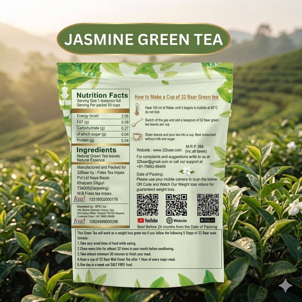 32 Baar Jasmine Green Tea
